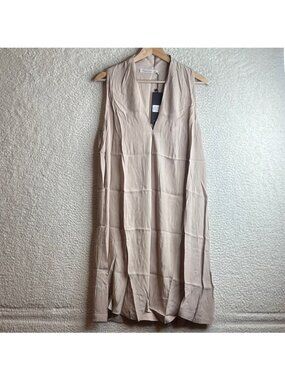 NWT Brave + True Womens Beige V-Neck Sleeveless Shift Dress Size XXL